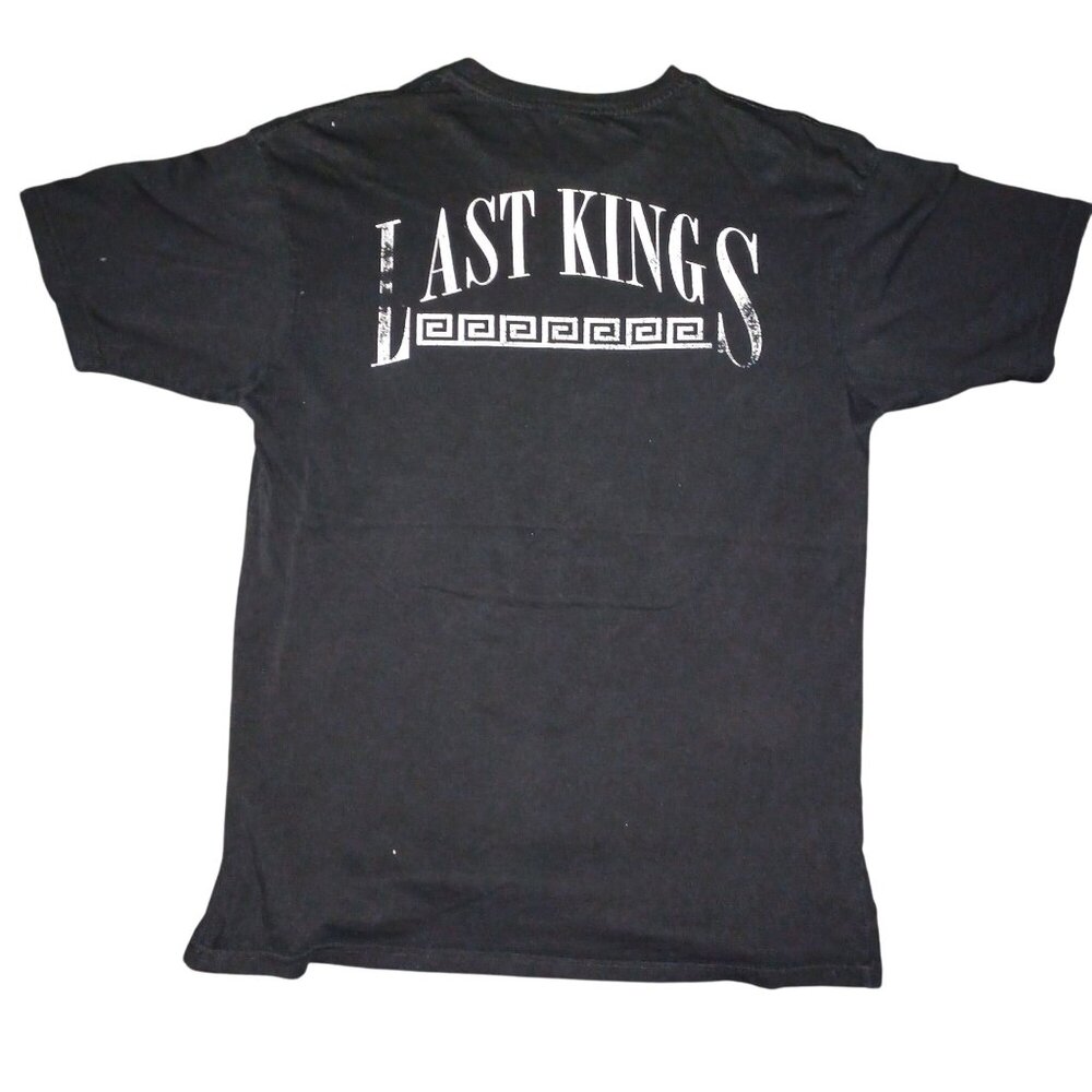 Last Kings Black Streetwear Hip-Hop Graphic T-Shirt Size L Men Greek Myth Retro - Picture 5 of 6